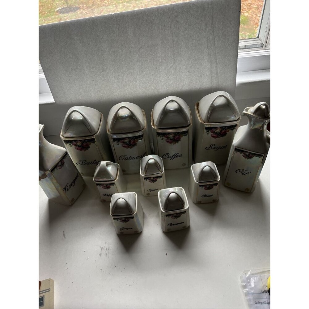 Vtg Set 11 30’s‎ Era M. Rosenbaum & Sons Bavaria Porcelain Lustreware  See Pics